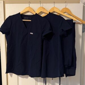 Figs Scrubs Navy Blue Bundle